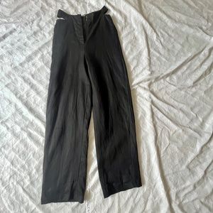 River Black Linen Cut Out Pants in US size 2 AUS size